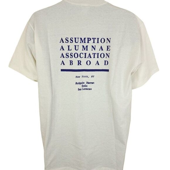 Assumption Alumnae Association T Shirt Vintage 90s Abroad Made In USA Mens XL - Picture 3 of 8
